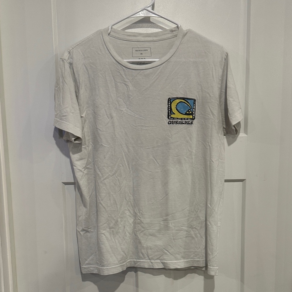 Quiksilver White Tee with Graphic Print